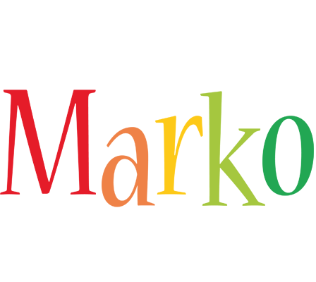 Marko birthday logo