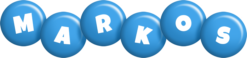 Markos candy-blue logo