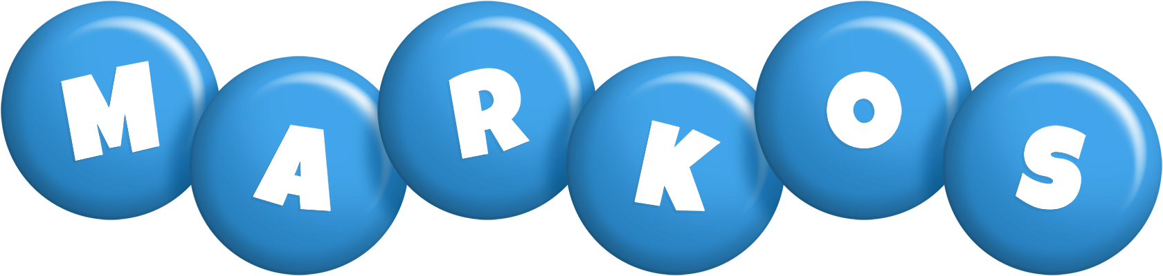 Markos candy-blue logo