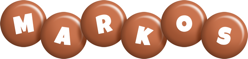 Markos candy-brown logo