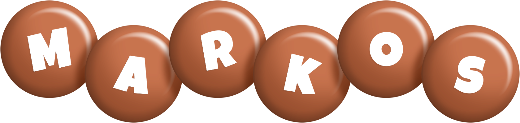 Markos candy-brown logo