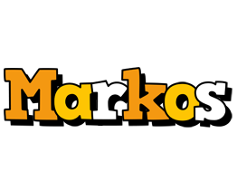 Markos cartoon logo