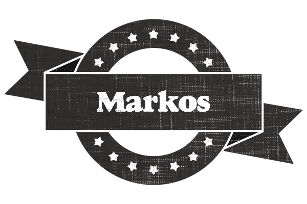 Markos grunge logo