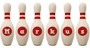 Markus bowling-pin logo