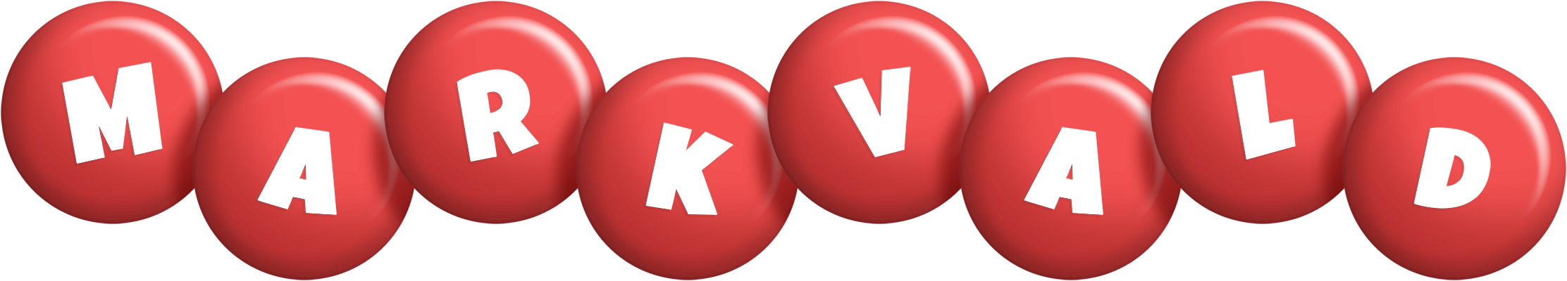 Markvald candy-red logo