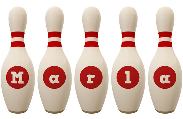 Marla bowling-pin logo