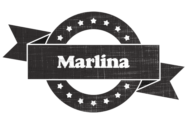 Marlina grunge logo