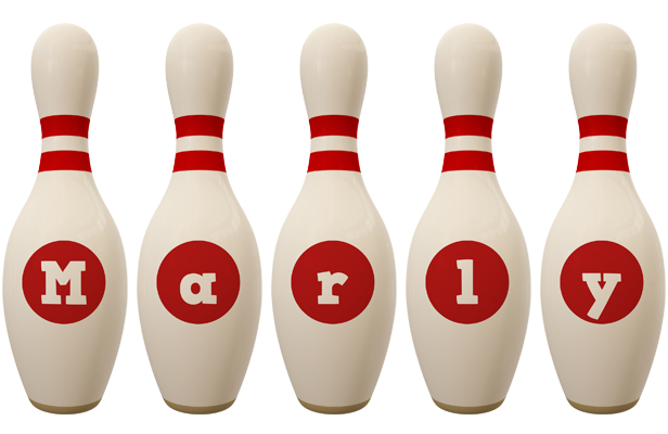 Marly bowling-pin logo