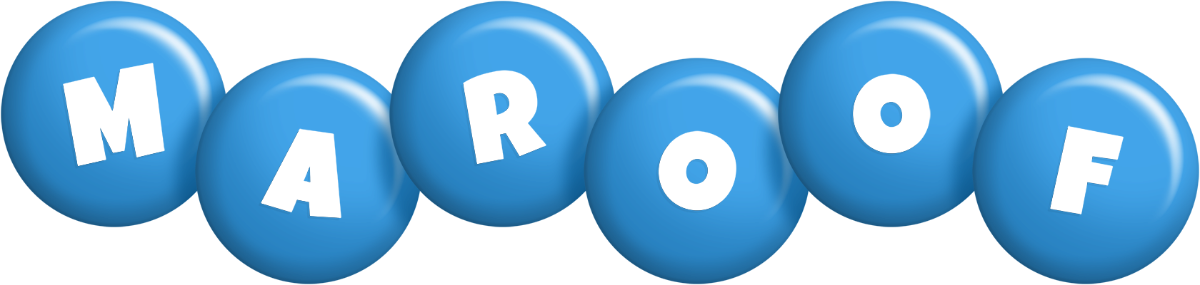 Maroof candy-blue logo