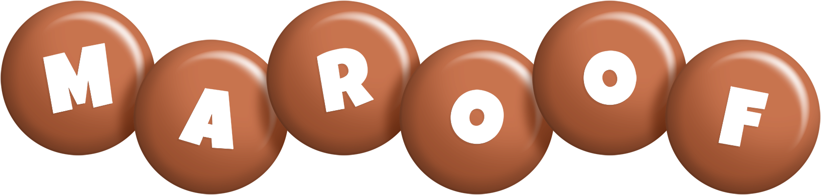 Maroof candy-brown logo