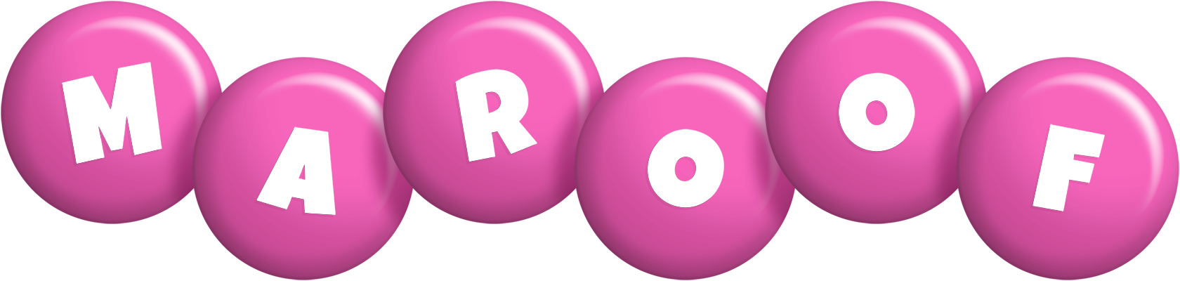 Maroof candy-pink logo