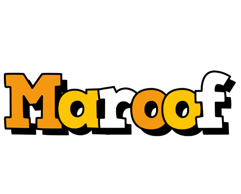 Maroof cartoon logo