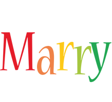 Marry birthday logo