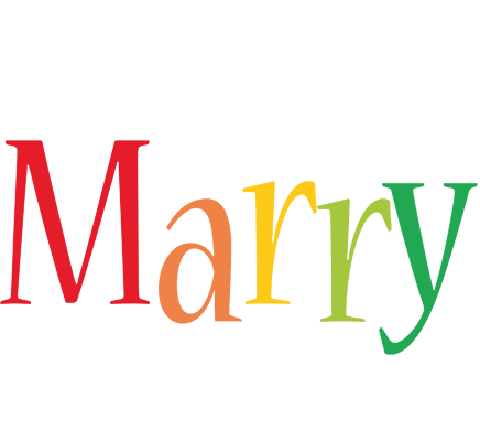 Marry birthday logo