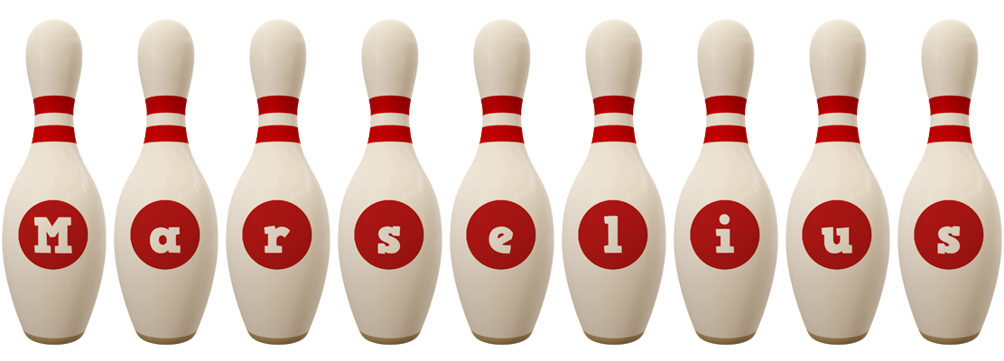 Marselius bowling-pin logo