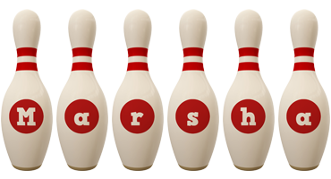 Marsha bowling-pin logo