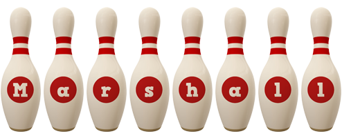 Marshall bowling-pin logo