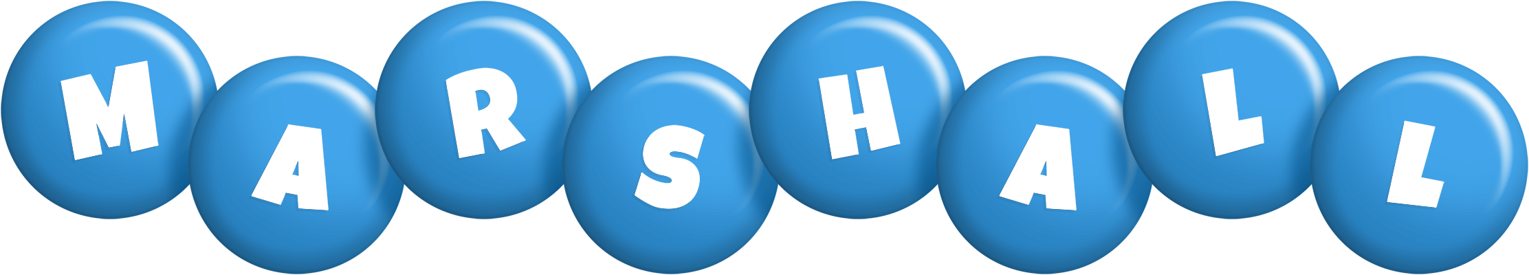 Marshall candy-blue logo