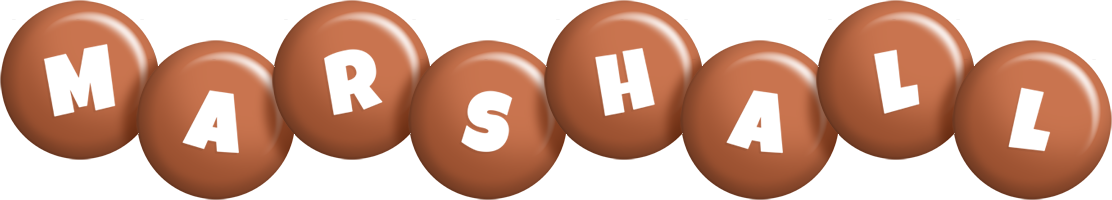 Marshall candy-brown logo