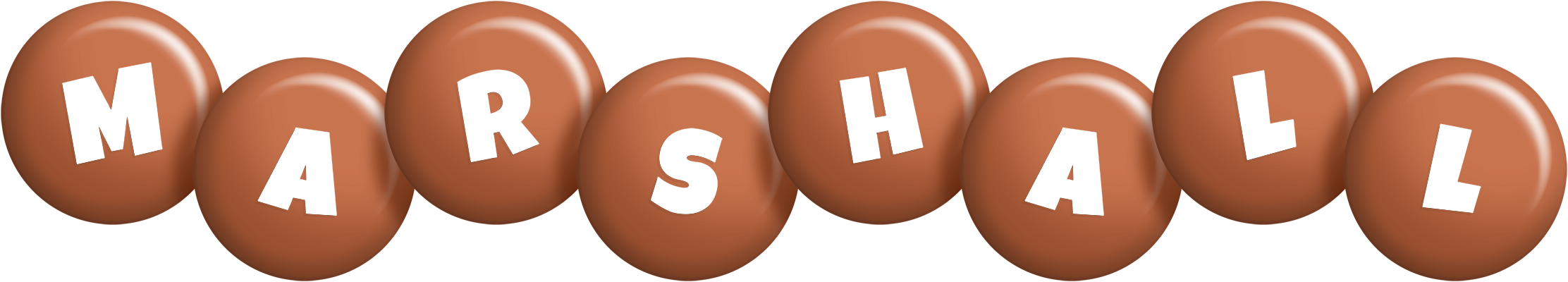 Marshall candy-brown logo