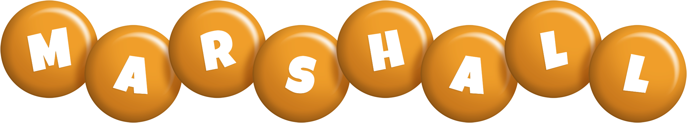 Marshall candy-orange logo