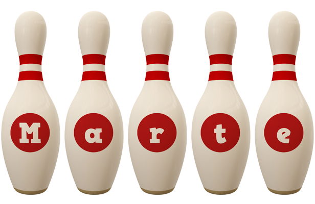 Marte bowling-pin logo