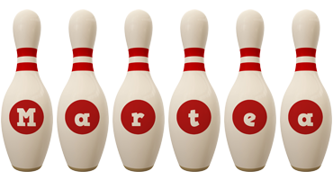 Martea bowling-pin logo