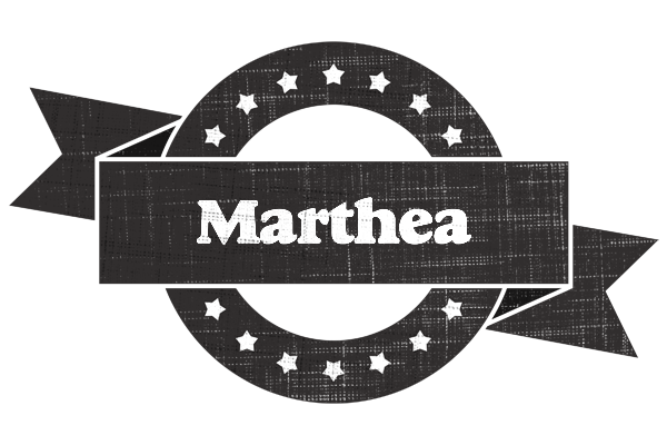 Marthea grunge logo