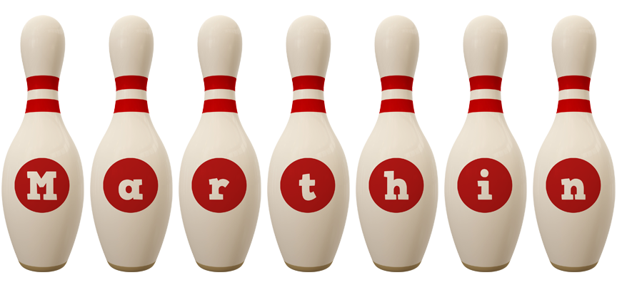 Marthin bowling-pin logo