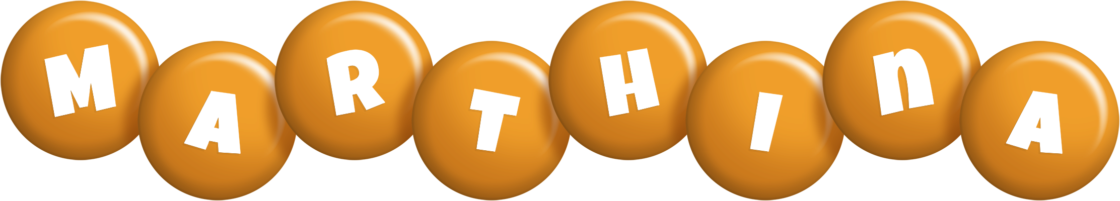 Marthina candy-orange logo
