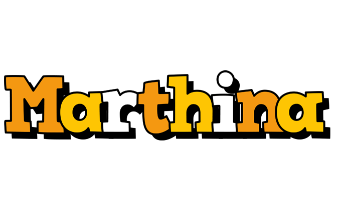 Marthina cartoon logo