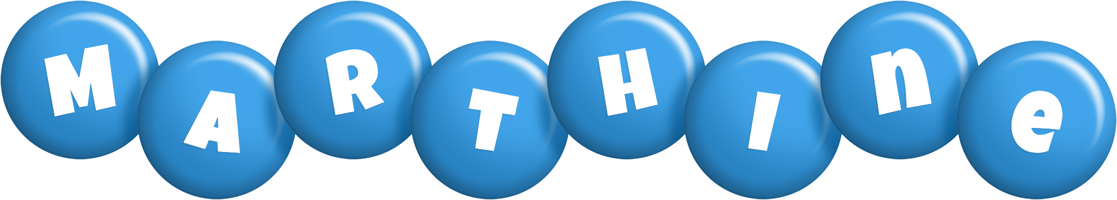 Marthine candy-blue logo