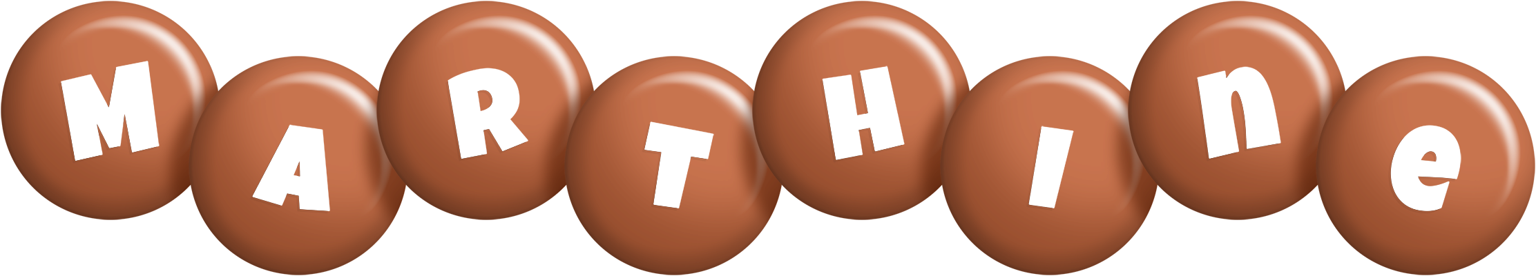 Marthine candy-brown logo