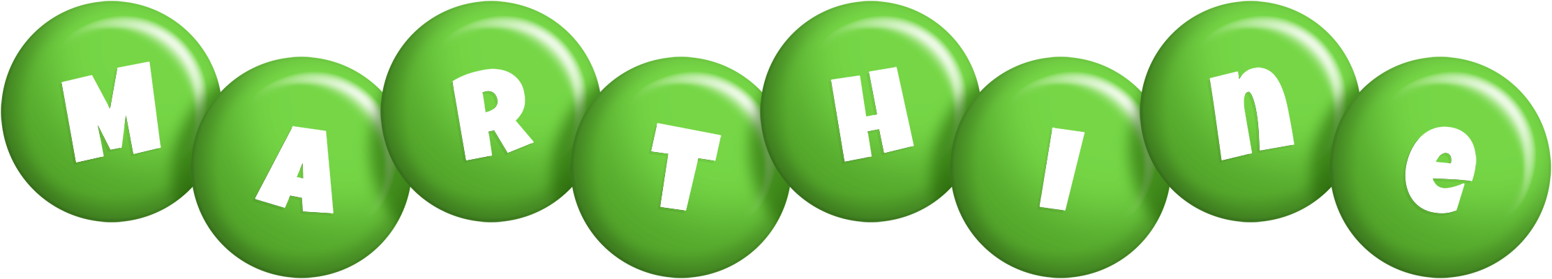 Marthine candy-green logo