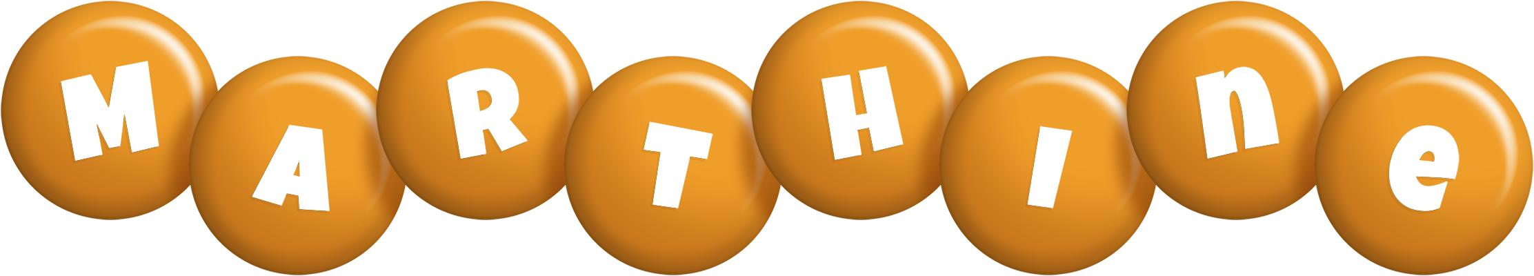 Marthine candy-orange logo