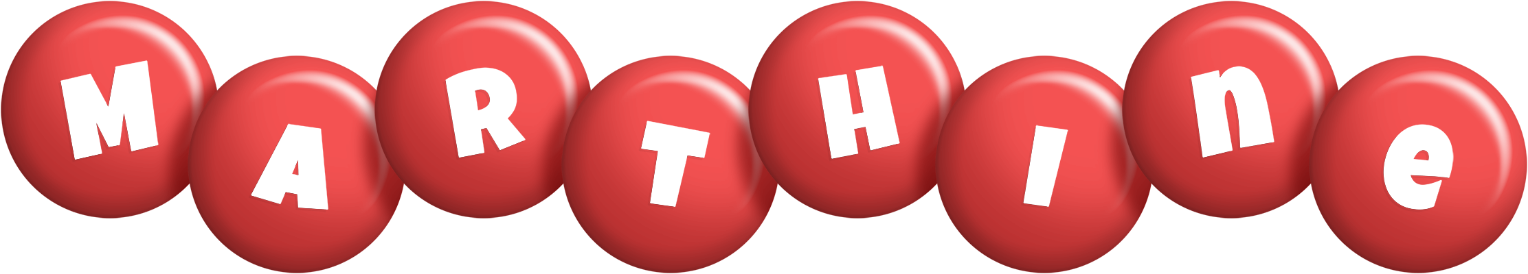 Marthine candy-red logo
