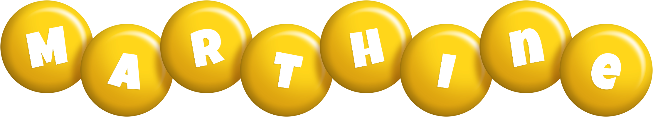 Marthine candy-yellow logo