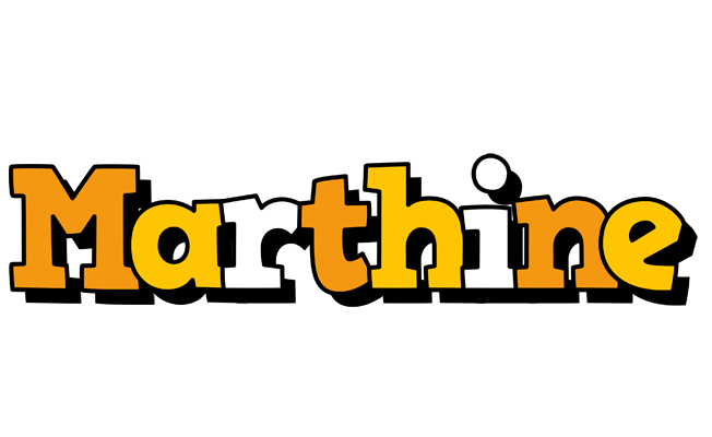 Marthine cartoon logo