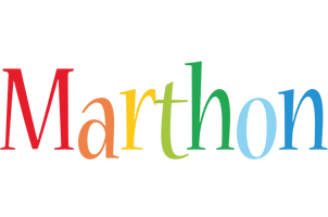 Marthon birthday logo