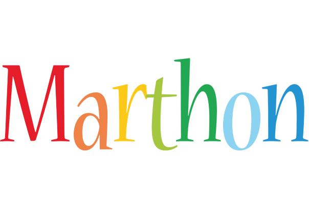 Marthon birthday logo