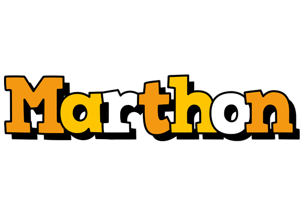Marthon cartoon logo