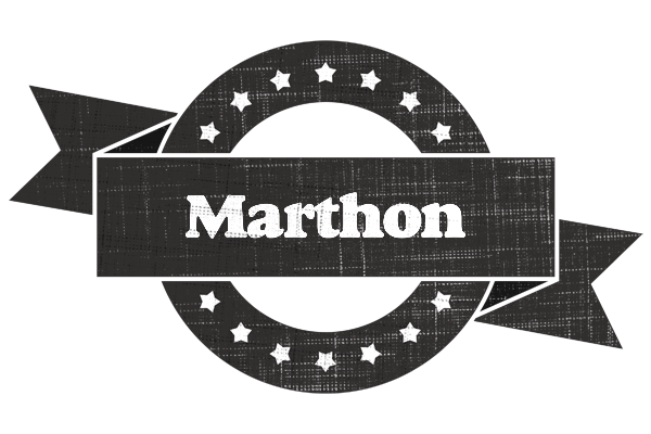 Marthon grunge logo