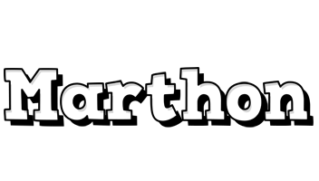 Marthon snowing logo