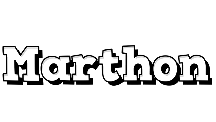 Marthon snowing logo