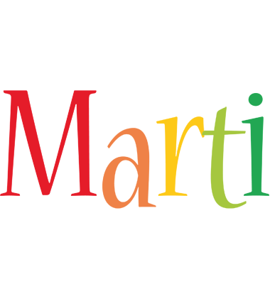 Marti birthday logo