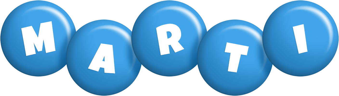 Marti candy-blue logo
