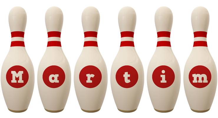 Martim bowling-pin logo