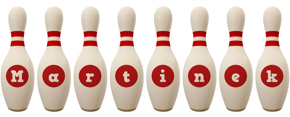 Martinek bowling-pin logo