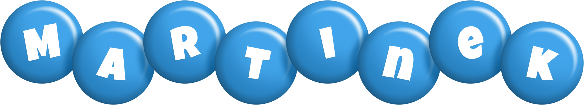 Martinek candy-blue logo