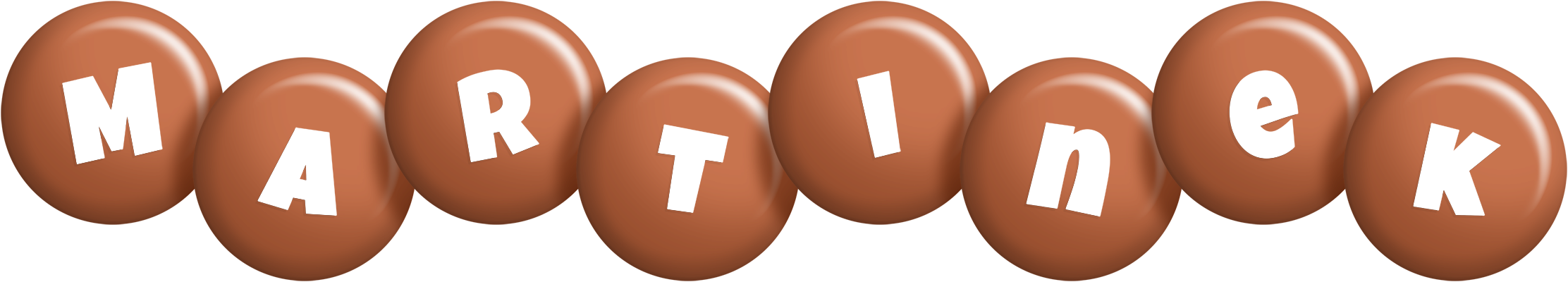 Martinek candy-brown logo